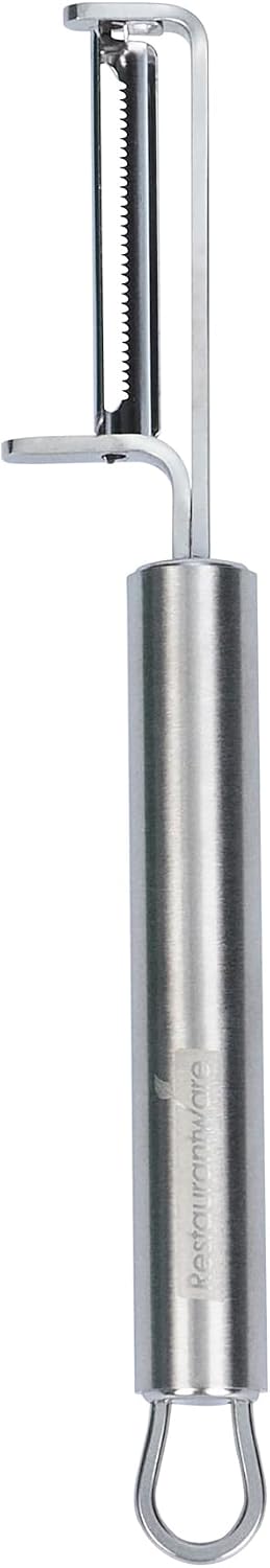 Stainless Steel Julienne Vegetable Peeler - German Standard Kitchen Peeler Dishwasher Safe, Sharp Blades, Ergonomic Handle - Potato Peeler for Potato, Apple, Cucumber