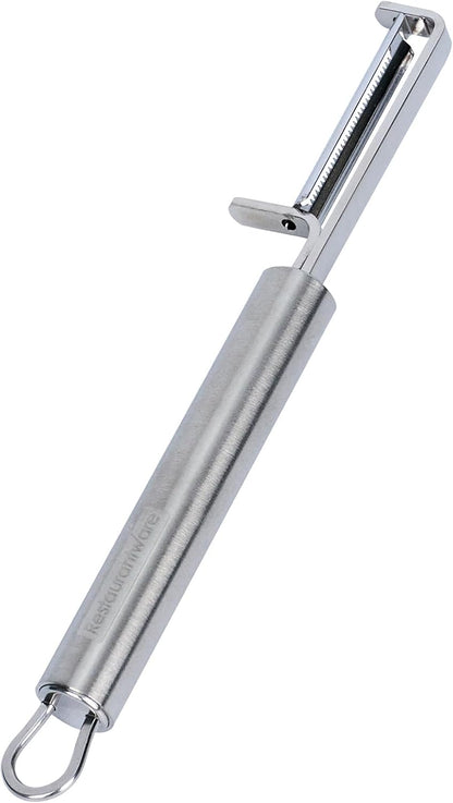 Stainless Steel Julienne Vegetable Peeler - German Standard Kitchen Peeler Dishwasher Safe, Sharp Blades, Ergonomic Handle - Potato Peeler for Potato, Apple, Cucumber