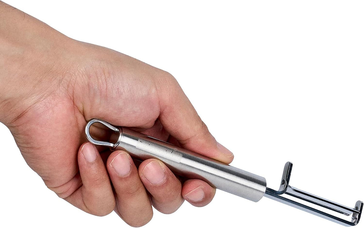 Stainless Steel Julienne Vegetable Peeler - German Standard Kitchen Peeler Dishwasher Safe, Sharp Blades, Ergonomic Handle - Potato Peeler for Potato, Apple, Cucumber