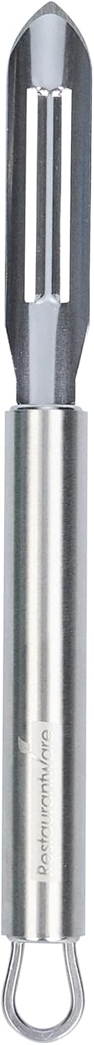 Stainless Steel Julienne Vegetable Peeler - German Standard Kitchen Peeler Dishwasher Safe, Sharp Blades, Ergonomic Handle - Potato Peeler for Potato, Apple, Cucumber