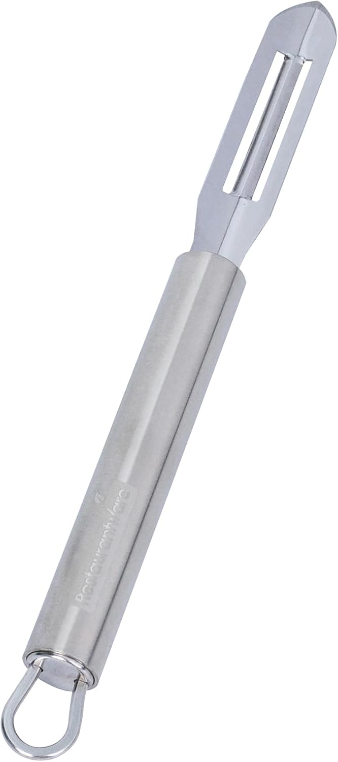 Stainless Steel Julienne Vegetable Peeler - German Standard Kitchen Peeler Dishwasher Safe, Sharp Blades, Ergonomic Handle - Potato Peeler for Potato, Apple, Cucumber