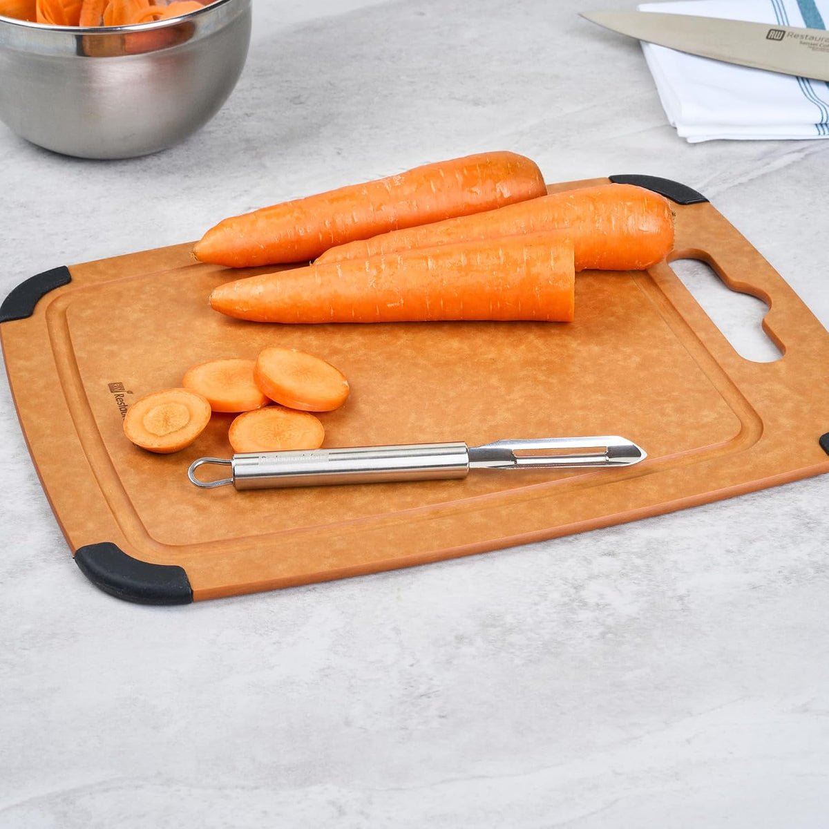 Stainless Steel Julienne Vegetable Peeler - German Standard Kitchen Peeler Dishwasher Safe, Sharp Blades, Ergonomic Handle - Potato Peeler for Potato, Apple, Cucumber