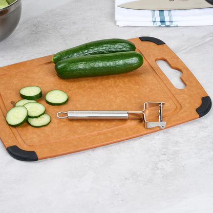 Stainless Steel Julienne Vegetable Peeler - German Standard Kitchen Peeler Dishwasher Safe, Sharp Blades, Ergonomic Handle - Potato Peeler for Potato, Apple, Cucumber
