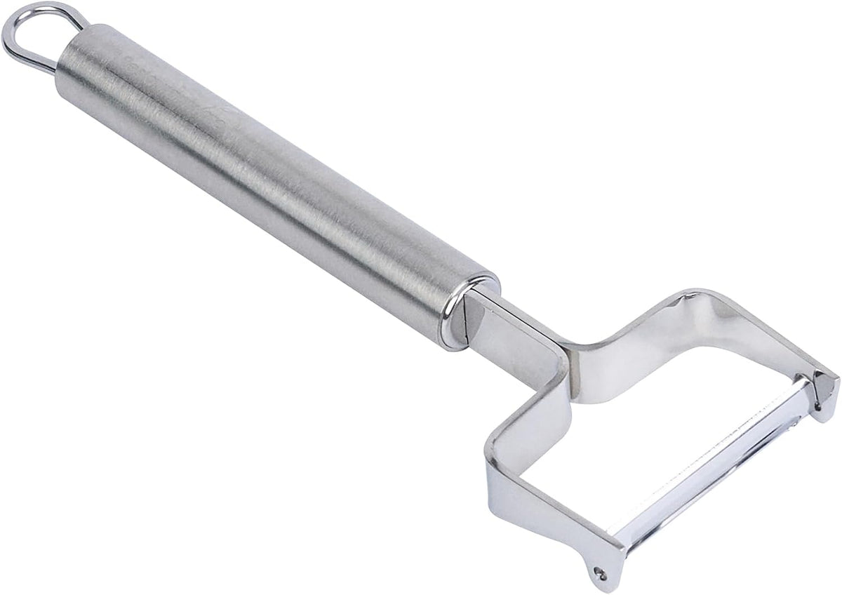 Stainless Steel Julienne Vegetable Peeler - German Standard Kitchen Peeler Dishwasher Safe, Sharp Blades, Ergonomic Handle - Potato Peeler for Potato, Apple, Cucumber