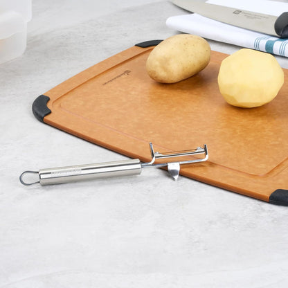 Stainless Steel Julienne Vegetable Peeler - German Standard Kitchen Peeler Dishwasher Safe, Sharp Blades, Ergonomic Handle - Potato Peeler for Potato, Apple, Cucumber