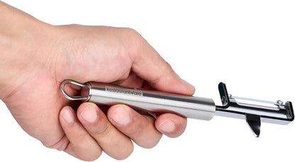 Stainless Steel Julienne Vegetable Peeler - German Standard Kitchen Peeler Dishwasher Safe, Sharp Blades, Ergonomic Handle - Potato Peeler for Potato, Apple, Cucumber
