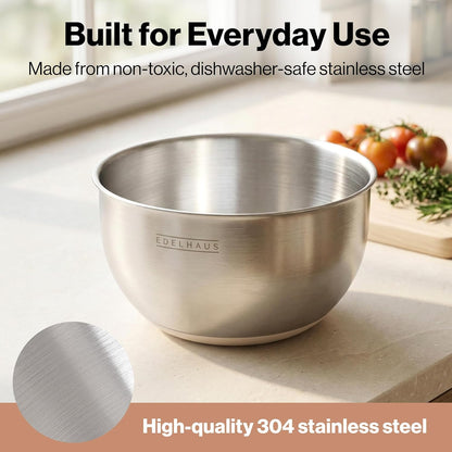 Salad Spinner Stainless Steel 5.3Qt | Lettuce Spinner BPA-Free with Stop Button, Drain Spout & Crank Handle | Fruit Cleaner Spinner | Vegetable Washer Salad Cleaner with Non-Slip Base Dishwasher Safe