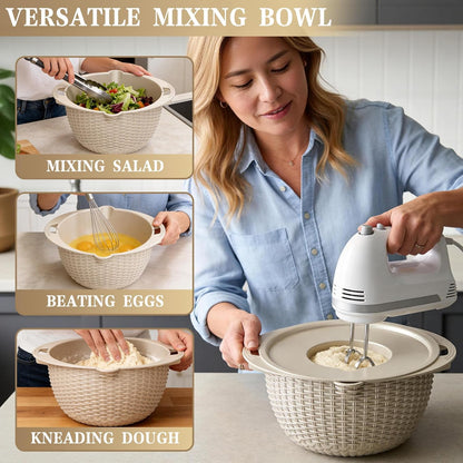 Over the Sink Colander - 6QT Strainers and Colanders - Stainless Steel Strainer - Expandable Sink Colander with Rubber Grip for Strain, Drain, Rinse Fruits, Vegetables, Home Kitchen Essentials