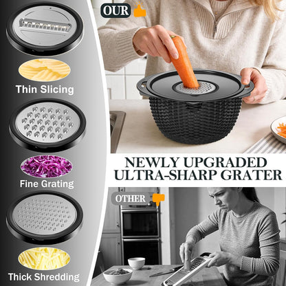 Over the Sink Colander - 6QT Strainers and Colanders - Stainless Steel Strainer - Expandable Sink Colander with Rubber Grip for Strain, Drain, Rinse Fruits, Vegetables, Home Kitchen Essentials