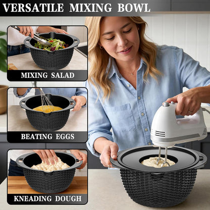 Over the Sink Colander - 6QT Strainers and Colanders - Stainless Steel Strainer - Expandable Sink Colander with Rubber Grip for Strain, Drain, Rinse Fruits, Vegetables, Home Kitchen Essentials