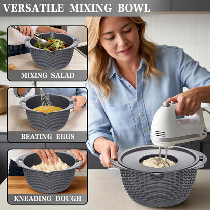 Over the Sink Colander - 6QT Strainers and Colanders - Stainless Steel Strainer - Expandable Sink Colander with Rubber Grip for Strain, Drain, Rinse Fruits, Vegetables, Home Kitchen Essentials