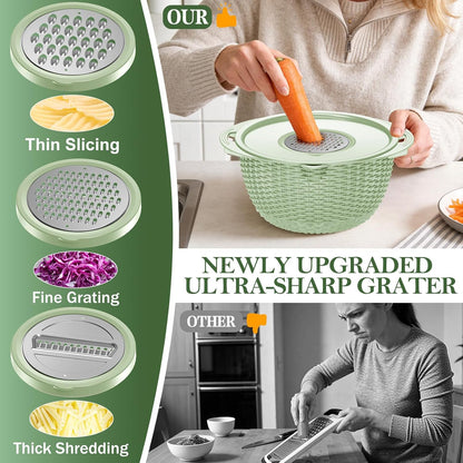 Over the Sink Colander - 6QT Strainers and Colanders - Stainless Steel Strainer - Expandable Sink Colander with Rubber Grip for Strain, Drain, Rinse Fruits, Vegetables, Home Kitchen Essentials