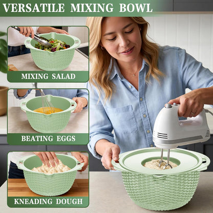 Over the Sink Colander - 6QT Strainers and Colanders - Stainless Steel Strainer - Expandable Sink Colander with Rubber Grip for Strain, Drain, Rinse Fruits, Vegetables, Home Kitchen Essentials