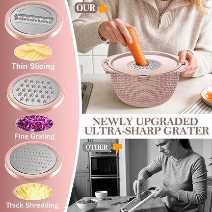 Over the Sink Colander - 6QT Strainers and Colanders - Stainless Steel Strainer - Expandable Sink Colander with Rubber Grip for Strain, Drain, Rinse Fruits, Vegetables, Home Kitchen Essentials