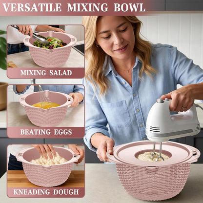 Over the Sink Colander - 6QT Strainers and Colanders - Stainless Steel Strainer - Expandable Sink Colander with Rubber Grip for Strain, Drain, Rinse Fruits, Vegetables, Home Kitchen Essentials