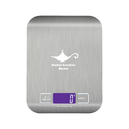 Food Kitchen Scale, Digital Food Scale with LCD Display Weight Measurement, 304 Stainless Steel, Kitchen Essentials and Accessories for Baking Cooking and Meal Prep