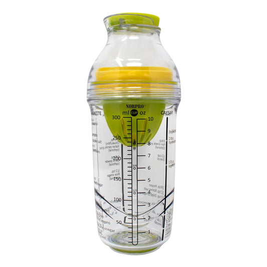 Salad Dressing Maker with Citrus Juicer and Herb Grinder