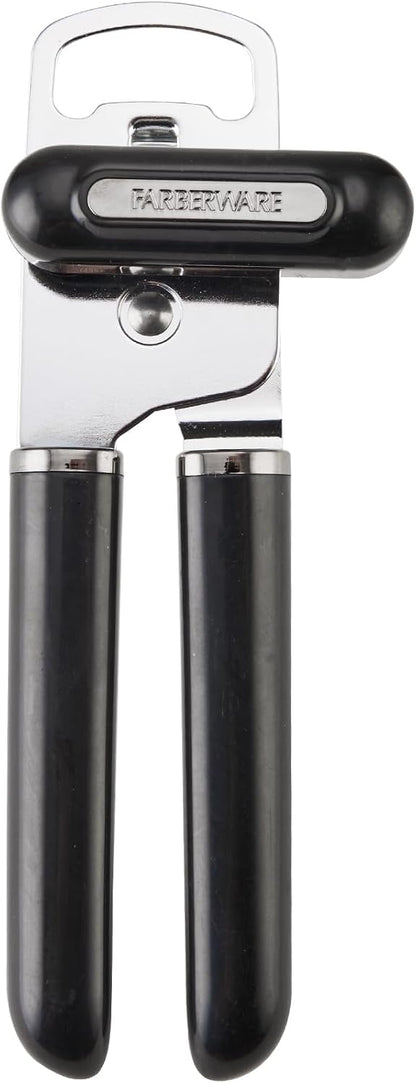 Manual Can Opener and Bottle Opener, High Carbon Stainless Steel Cutting Blade, Large Easy Turn Knob, Ergonomic Handles for Comfortable Grip, Dishwasher Safe Kitchen Gadget