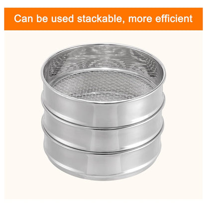 35 Mesh Lab Sieve, 8" Diameter Test Sieve 304 Stainless Steel Wire Cloth (0.5mm) for Industrial Laboratory