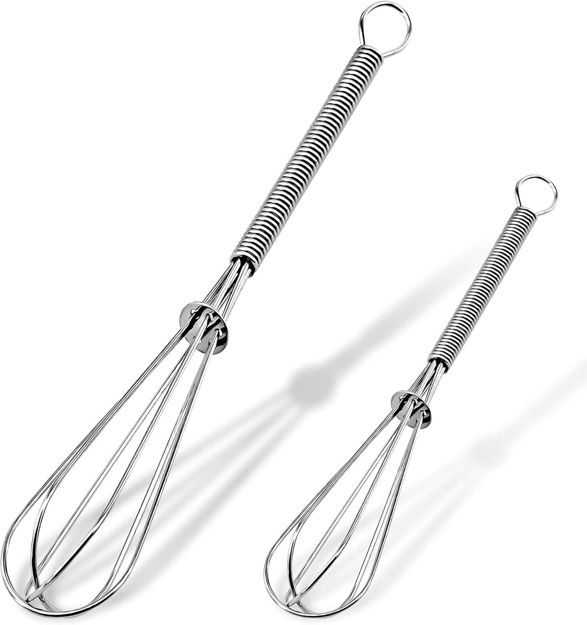 3 Packs Stainless Steel Whisk Set - Balloon Whisk, Thick Stainless Steel Wire ＆ Strong Handles, Egg Beater for Cooking, Blending, Whisking, Beating and Stirring (9"+11"+12")