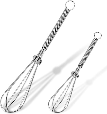 3 Packs Stainless Steel Whisk Set - Balloon Whisk, Thick Stainless Steel Wire ＆ Strong Handles, Egg Beater for Cooking, Blending, Whisking, Beating and Stirring (9"+11"+12")