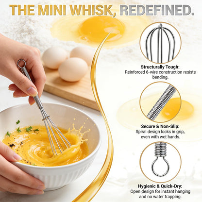 3 Packs Stainless Steel Whisk Set - Balloon Whisk, Thick Stainless Steel Wire ＆ Strong Handles, Egg Beater for Cooking, Blending, Whisking, Beating and Stirring (9"+11"+12")