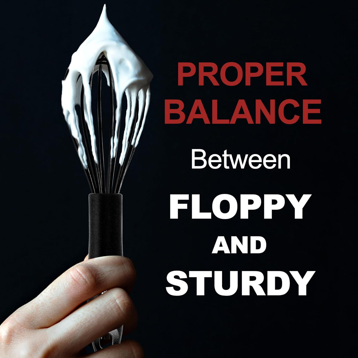 3 Packs Stainless Steel Whisk Set - Balloon Whisk, Thick Stainless Steel Wire ＆ Strong Handles, Egg Beater for Cooking, Blending, Whisking, Beating and Stirring (9"+11"+12")