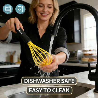 3 Packs Stainless Steel Whisk Set - Balloon Whisk, Thick Stainless Steel Wire ＆ Strong Handles, Egg Beater for Cooking, Blending, Whisking, Beating and Stirring (9"+11"+12")