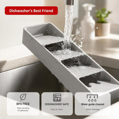 Silverware Organizer for Drawer - Utensil Drawer Organizer Compact Utensil Organizer Silverware Tray Cutlery Organizer Spoon Drawer Kitchen for Kitchen, Office, Bathroom, Living room
