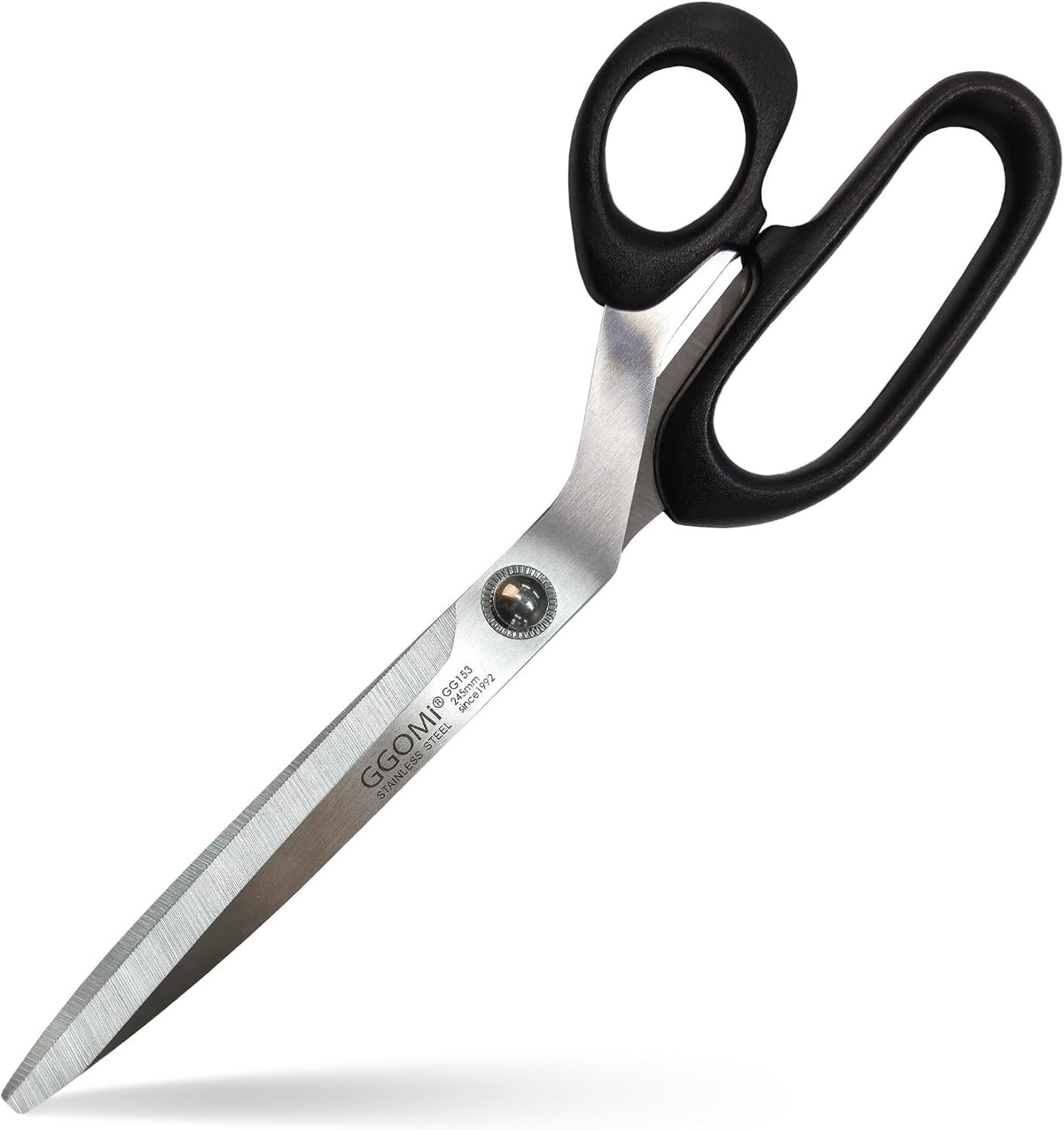 2.2T Stainless Blade Kitchen Scissors - 9.6in x 1Pack | Korean Style Sharp Heavy Duty All Purpose Kitchen Shears for Cooking Food | Barbecue Kalbi Rib Meat Cutting Dishwasher Safe (GG153, Black)