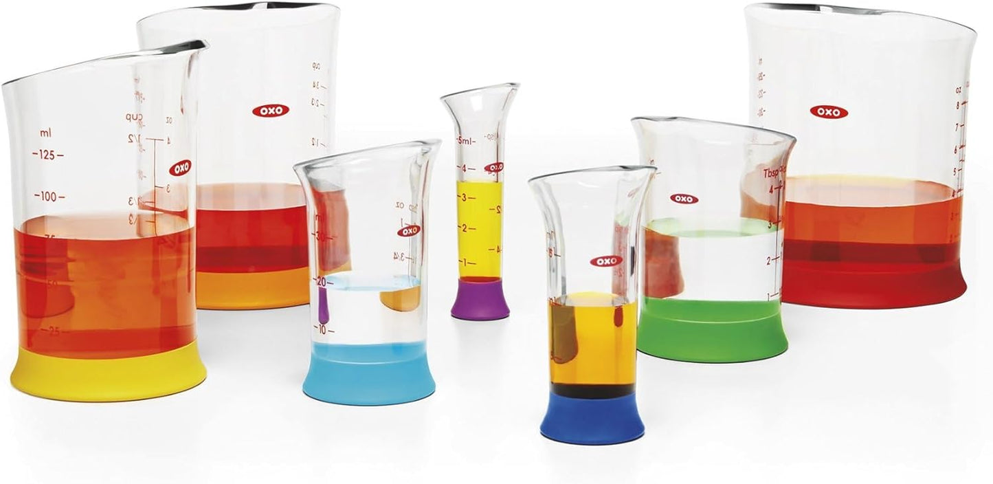 Good Grips 7-Piece Nesting Measuring Beaker Set, Multicolored