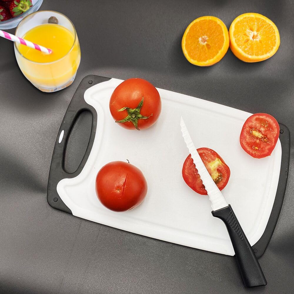 2Pack 5" Serrated Tomato Knife with Non-slip Handle - German Steel Blade Tomato Slicer| Ultra-Sharp Stainless Steel Kitchen Knives for Slicing Tomatoes, Onions & Soft Fruits | Dishwasher Safe