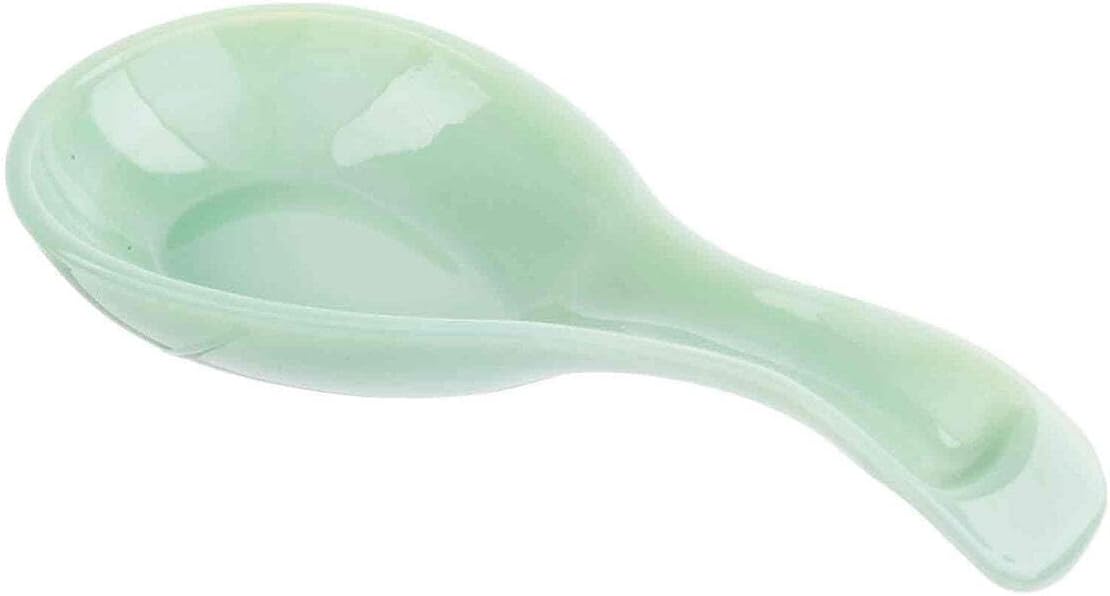 Glass Spoon Rest, 8 x 3.5 x 1.25, Green