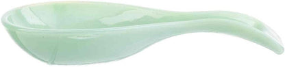Glass Spoon Rest, 8 x 3.5 x 1.25, Green