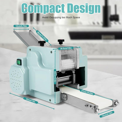 Electric Dumpling Wrappers Maker, 140W 110V Commmercial Automatic Dumpling Wrappers Maker Restuarant Dumpling Skin Processing Machine Round Mold Wonton Processing Equipment for Breakfast Street Shops