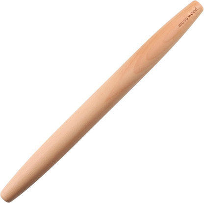 Wooden Rolling Pin for Baking, Beech Wood Tapered Rolling Pin