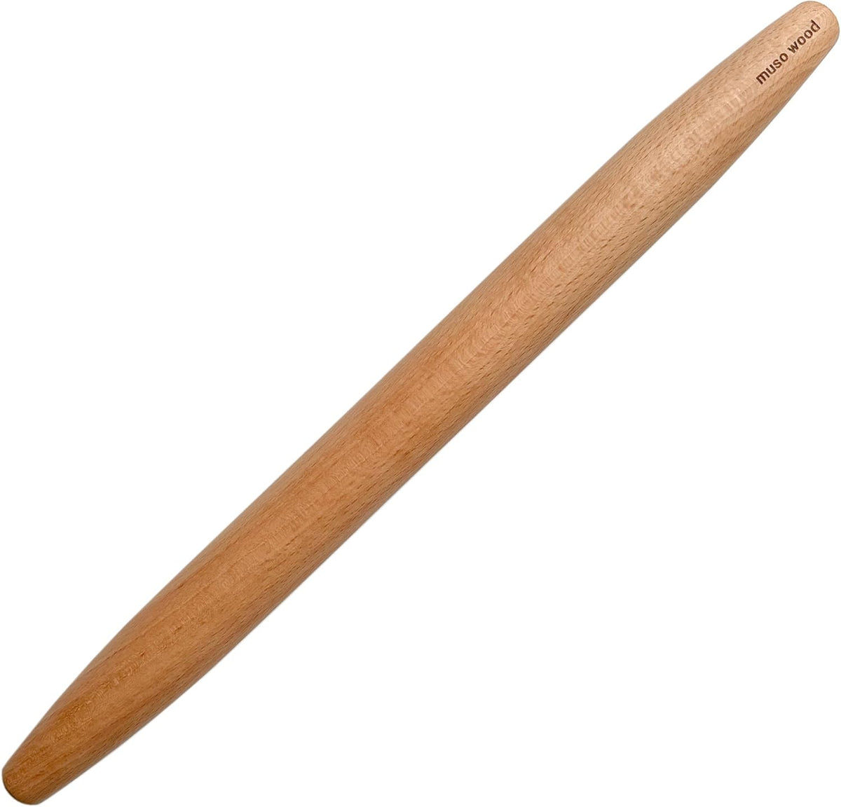 Wooden Rolling Pin for Baking, Beech Wood Tapered Rolling Pin