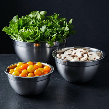 Mixing Bowls with Airtight Lids, Stainless Steel Nesting Bowl Set for Space Saving Storage, Ideal for Cooking, Baking, Prepping & Food Storage