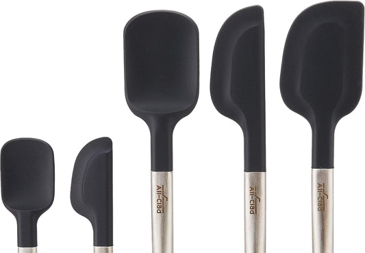 Specialty Silicone Kitchen Gadgets 5 Piece Set, Spatulas Kitchen Tools, Kitchen Hacks Black