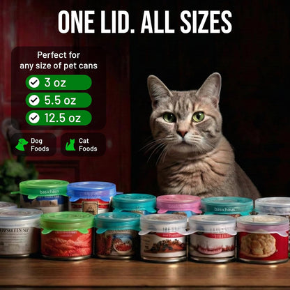 Reusable Silicone Stretch Lids for Food Storage in Fridge - Elastic Heat-Resistant Bowl Covers, Cups, Cans, Jars - Universal Food Grade Lid for Round and Rectangle Containers - Dishwasher Safe -7 Pack