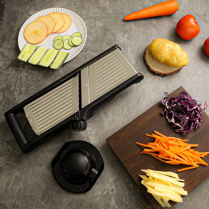 Mandoline Slicer for Kicthen,Adjustable Vegetable Slicer,Food Chopper,Potato Slicer,Mandolin,Tomato Slicer,Veggie Cutter,Stainless Steel Professional with Safety Gloves
