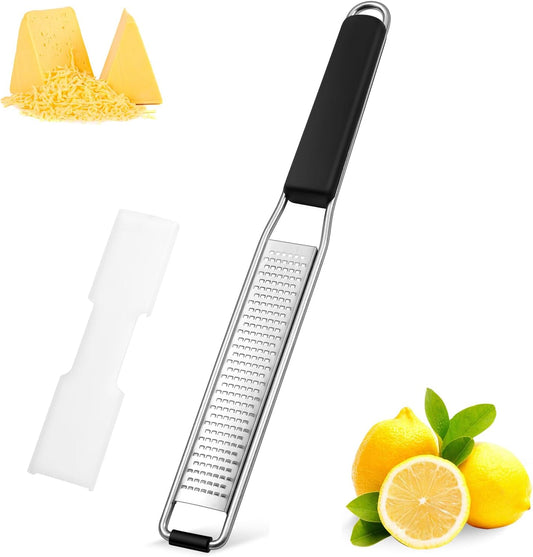 Cheese Grater & Lemon Zester, Easy to Grate Parmesan Cheese, Lemon, Ginger, Garlic, Nutmeg, Chocolate, Sharp Stainless Steel Blade