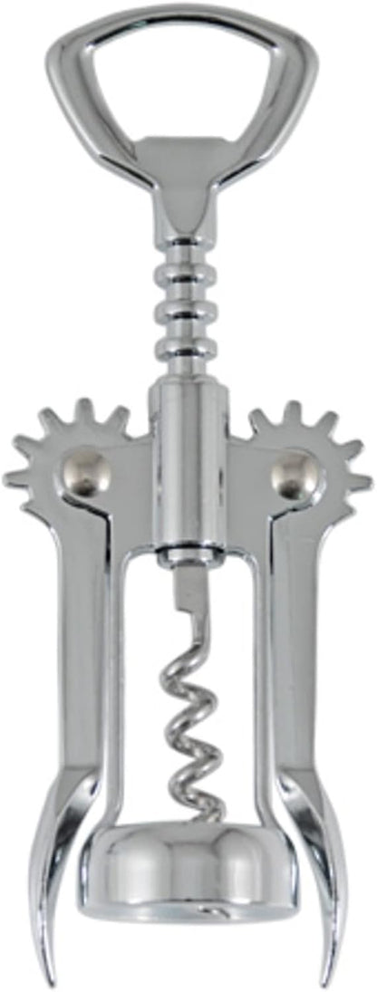 Soar Winged Corkscrew Wine Opener, Multi-Purpose Bottle Opener for Beer and Soda, Stainless Steel with Chrome Finish, Easy to Remove Cork for Bartenders, Home Bar, Kitchen, Set of 1, Blue