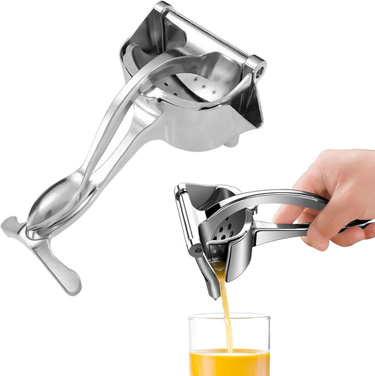 Orange Pomegranate Lemon Squeezer,Manual Citrus Press,Ergonomic Handles Hand Press Bar(Silver)