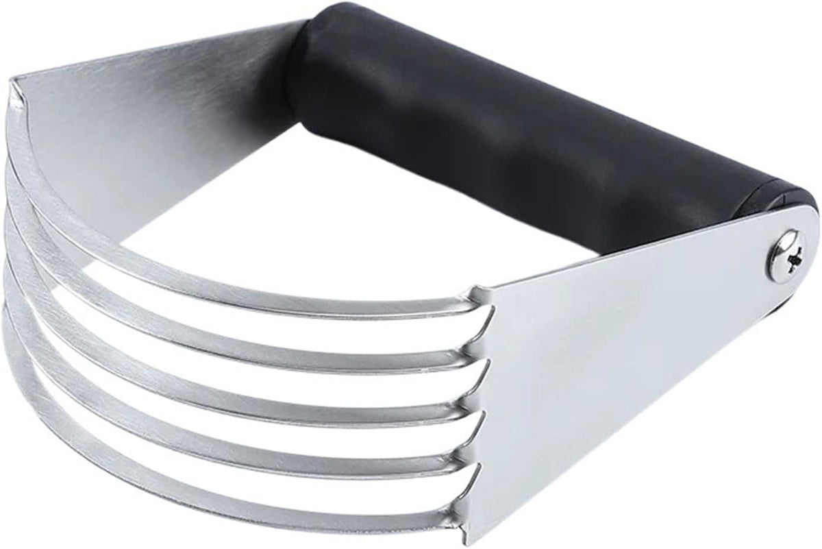 Stainless Steel Manual Dough Blender Pastry Kneader Maker Flour Mixer Butter Lard Cutter Noodle Knife Kitchen Baking Tools, Silver