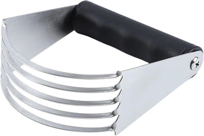 Stainless Steel Manual Dough Blender Pastry Kneader Maker Flour Mixer Butter Lard Cutter Noodle Knife Kitchen Baking Tools, Silver