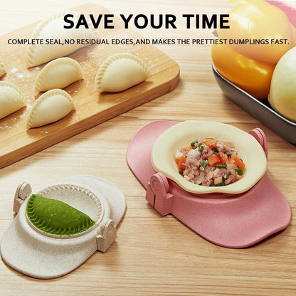 Dumpling Maker, Empanadas Press Mold Maker Set 3sizes (4"+3"+2.6") | Dumpling Mold Set with Dough Cutter for Pierogi, Pastelitos, Calzone, Turnovers, Chinese Dumpling White