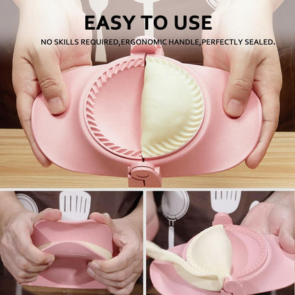 Dumpling Maker, Empanadas Press Mold Maker Set 3sizes (4"+3"+2.6") | Dumpling Mold Set with Dough Cutter for Pierogi, Pastelitos, Calzone, Turnovers, Chinese Dumpling White