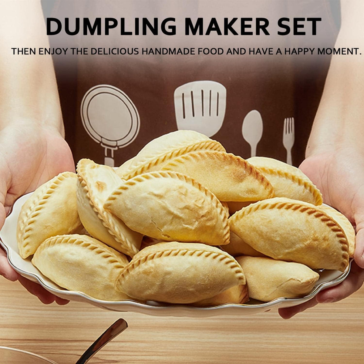 Dumpling Maker, Empanadas Press Mold Maker Set 3sizes (4"+3"+2.6") | Dumpling Mold Set with Dough Cutter for Pierogi, Pastelitos, Calzone, Turnovers, Chinese Dumpling White