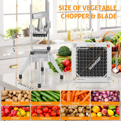 Commercial Vegetable Chopper Fruit Dicer Manual Food Cutter 3/8"